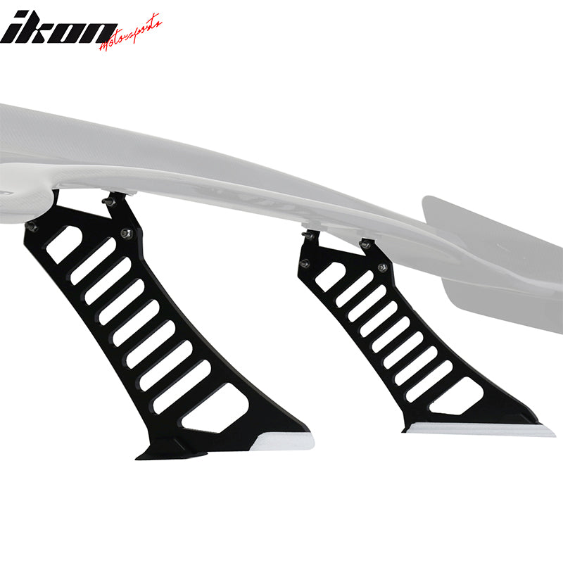 Universal Black Rear Trunk Spoiler Wing Legs Bracket Stand Mount Side Plate 2PC