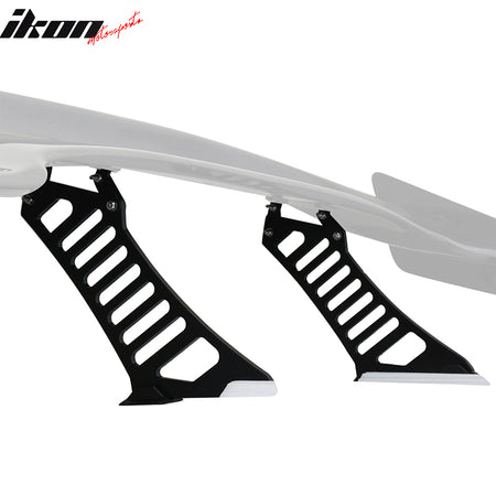 Universal Black Rear Trunk Spoiler Wing Legs Bracket Stand Mount Side Plate 2PC