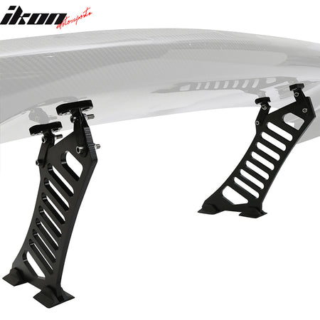 Universal Black Rear Trunk Spoiler Wing Legs Bracket Stand Mount Side Plate 2PC