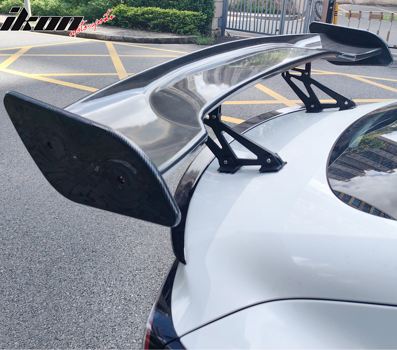 Universal 57 Inch GT Trunk Spoiler Wing & LED Brake Light Carbon