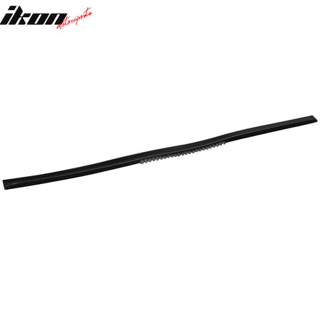 IKON MOTORSPORTS, Rear Trunk Spoiler Compatible With Universal 35", Rear Trunk Spoiler Wing Lip W/ Light Added on Bodykit Replacement Unpainted Black M3 Style PU - Poly Urethane