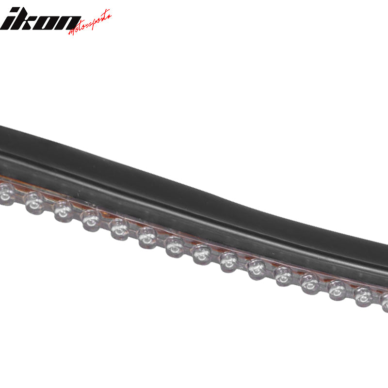 35" PU Rear Trunk Lip Spoiler Wing Tail M3 Style LED Brake Light