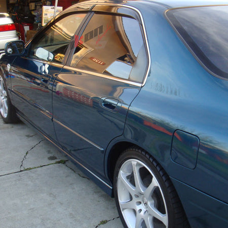 Fits 96-97 Honda Accord 4Dr TR Style Front Bumper Lip + Sun Window Visor