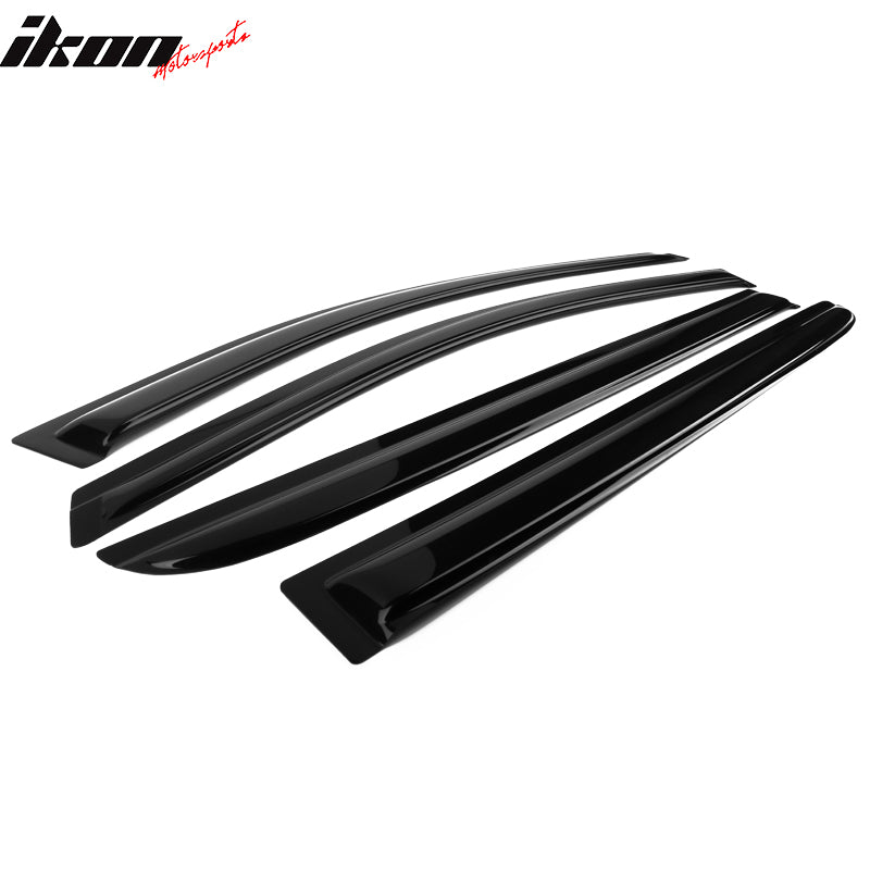 IKON MOTORSPORTS, Window Visor Compatible With 2005-2007 Honda Odyssey Vent Sun Shade Rain Guards Side Window Deflectors