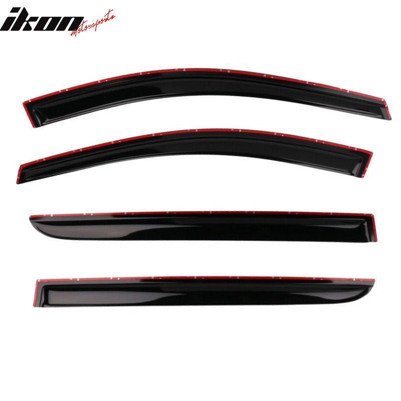 IKON MOTORSPORTS, Window Visor Compatible With 2005-2007 Honda Odyssey Vent Sun Shade Rain Guards Side Window Deflectors