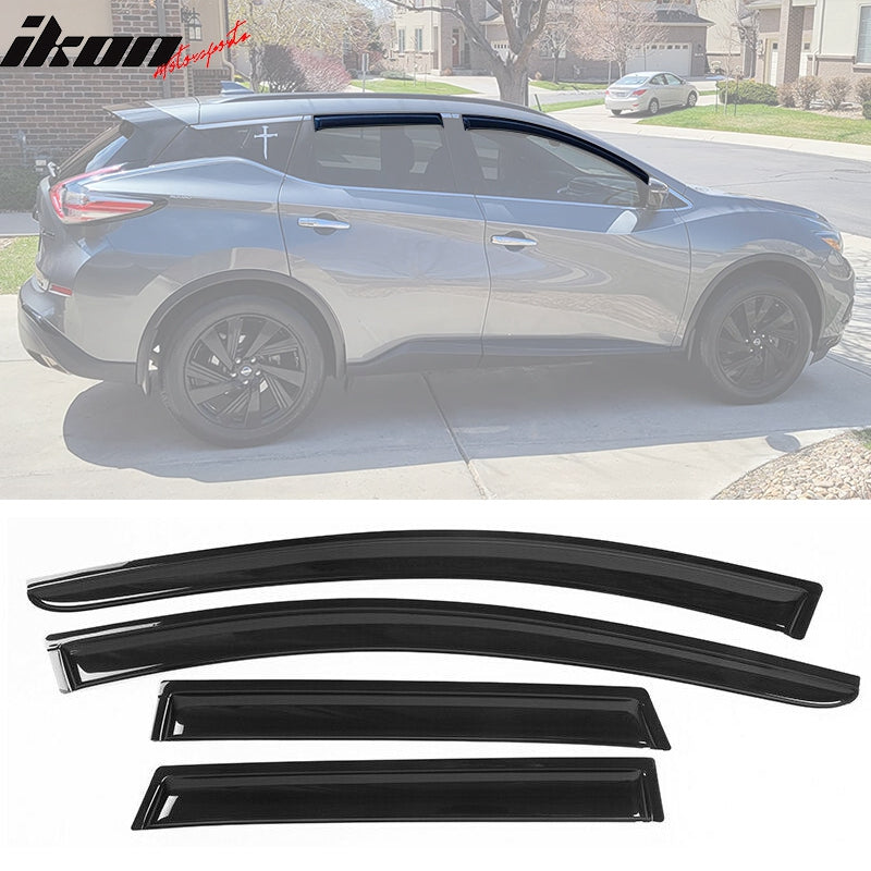 IKON MOTORSPORTS, Window Visor Compatible With 2015-2022 Nissan