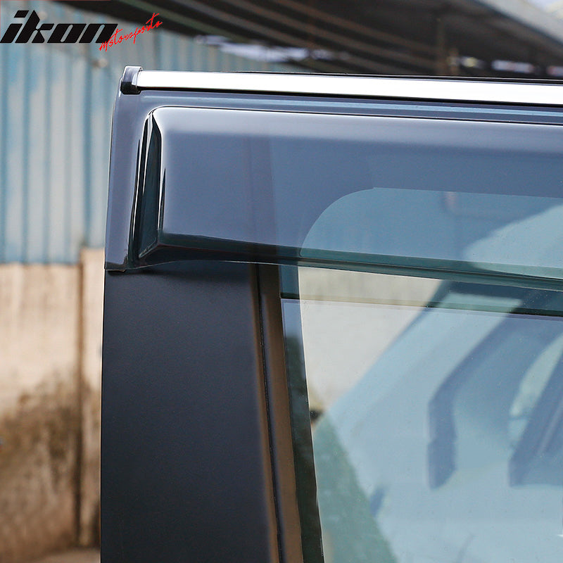 IKON MOTORSPORTS, Window Visor Compatible With 2019-2023 Toyota RAV4 Vent Sun Shade Rain Guards Side Window Deflectors