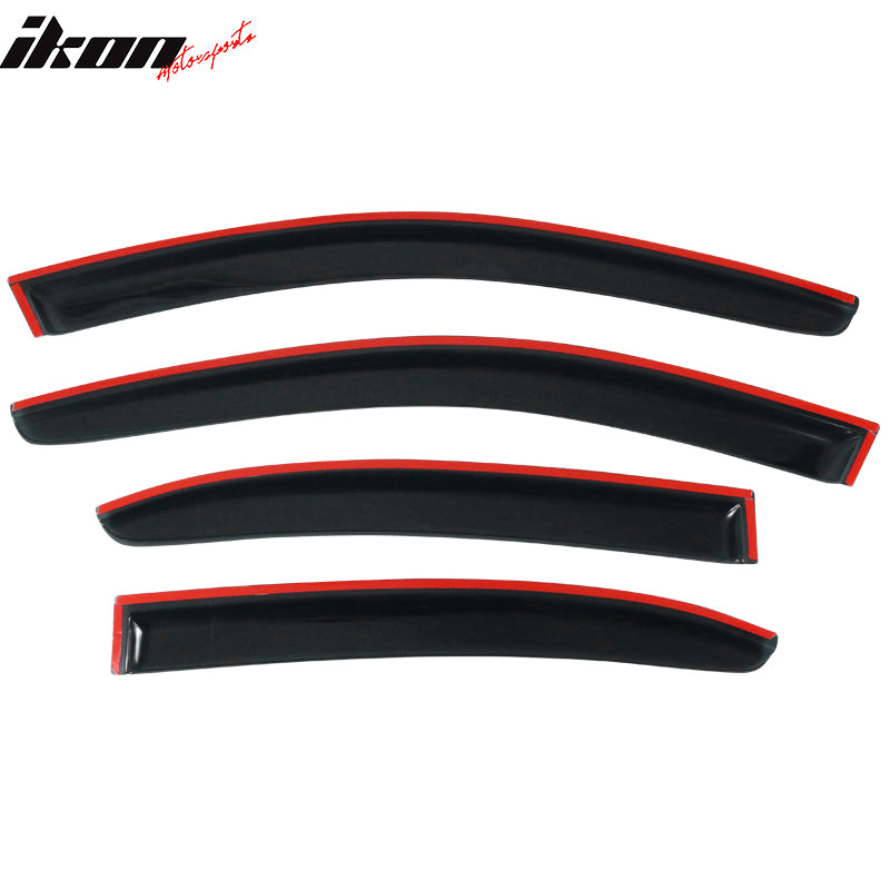 Fits 11-18 Volkswagen Jetta A6 Sedan Tape On 4PCS Window Visors Vent Rain Guard