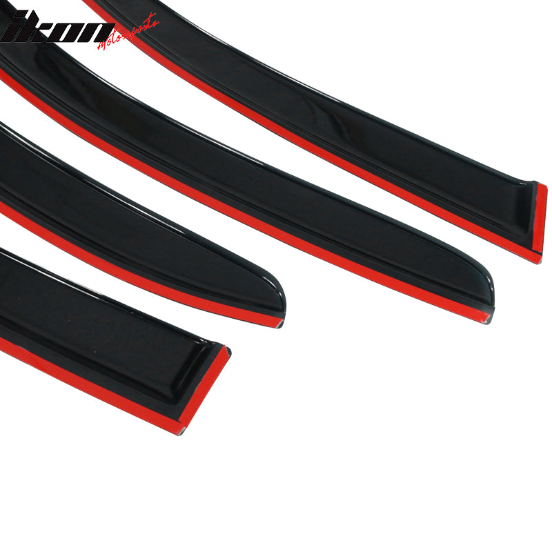 Fits 11-18 Volkswagen Jetta A6 Sedan Tape On 4PCS Window Visors Vent Rain Guard