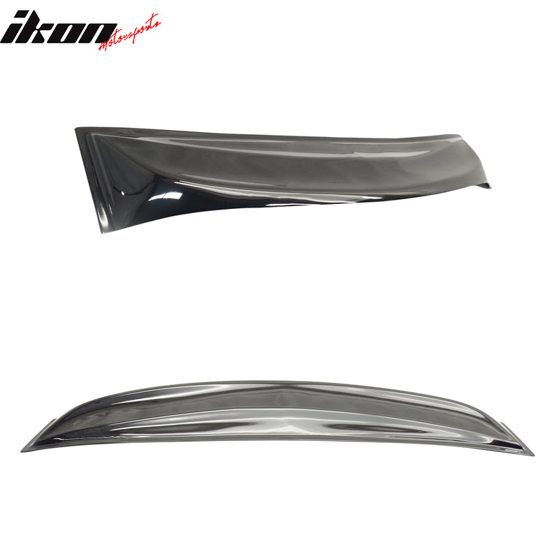 IKON MOTORSPORTS Roof Spoiler, Compatible With 2010-2015 Chevy Camaro (None Convertible), Smoke Acrylic Roof Window Shade