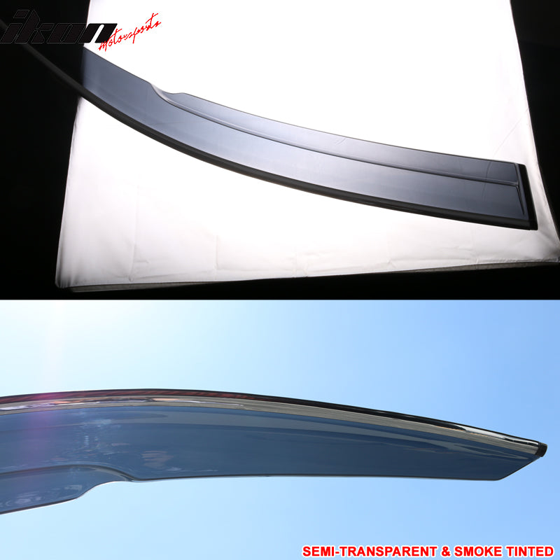 Fits 16-21 Honda Civic Sedan Mugen Style Window Visor Rain Deflector Chrome Trim