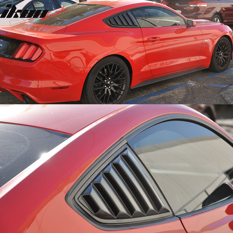 For 15-23 Ford Mustang OE Style Side Unpainted Window Louvers