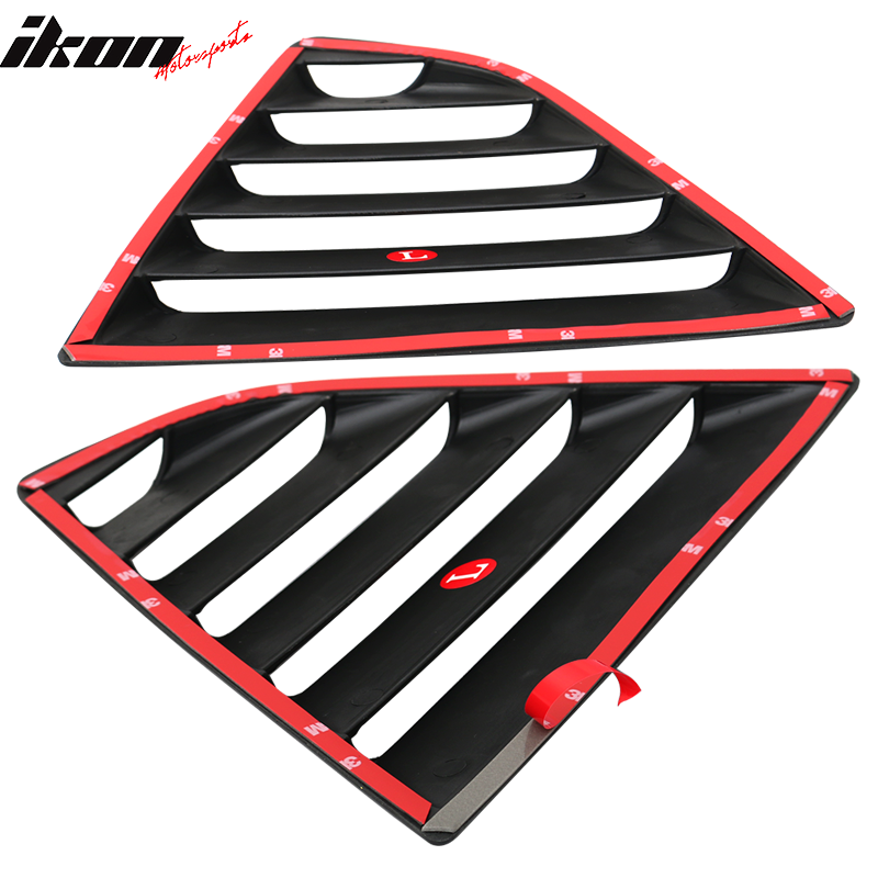 Window Louvers Compatible With 2018-2024 Toyota Camry, Unpainted Black Rear Window  Louver 2Pc Set by IKON MOTORSPORTS – Ikon Motorsports