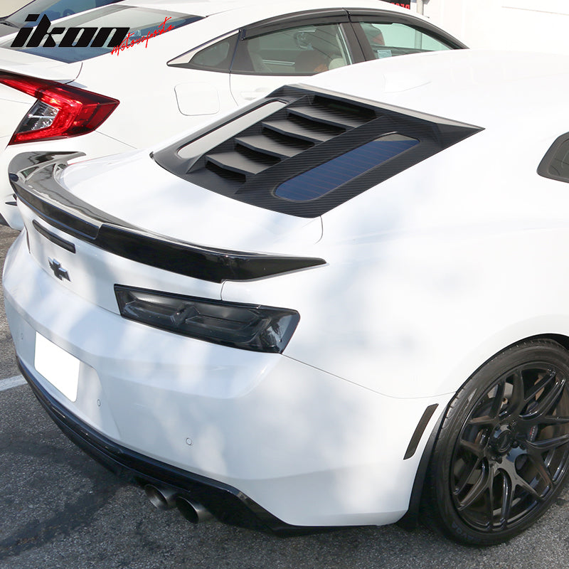 IKON MOTORSPORTS, Rear Window Louver Compatible With 2016-2023