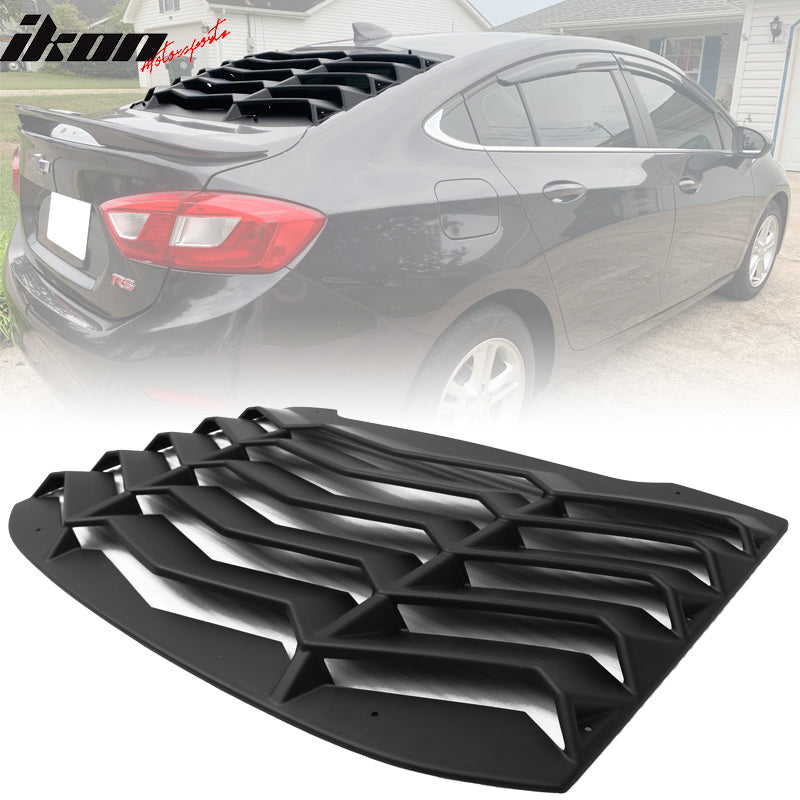 2016-2019 Chevy Cruze Unpainted Rear Window Louvers ABS