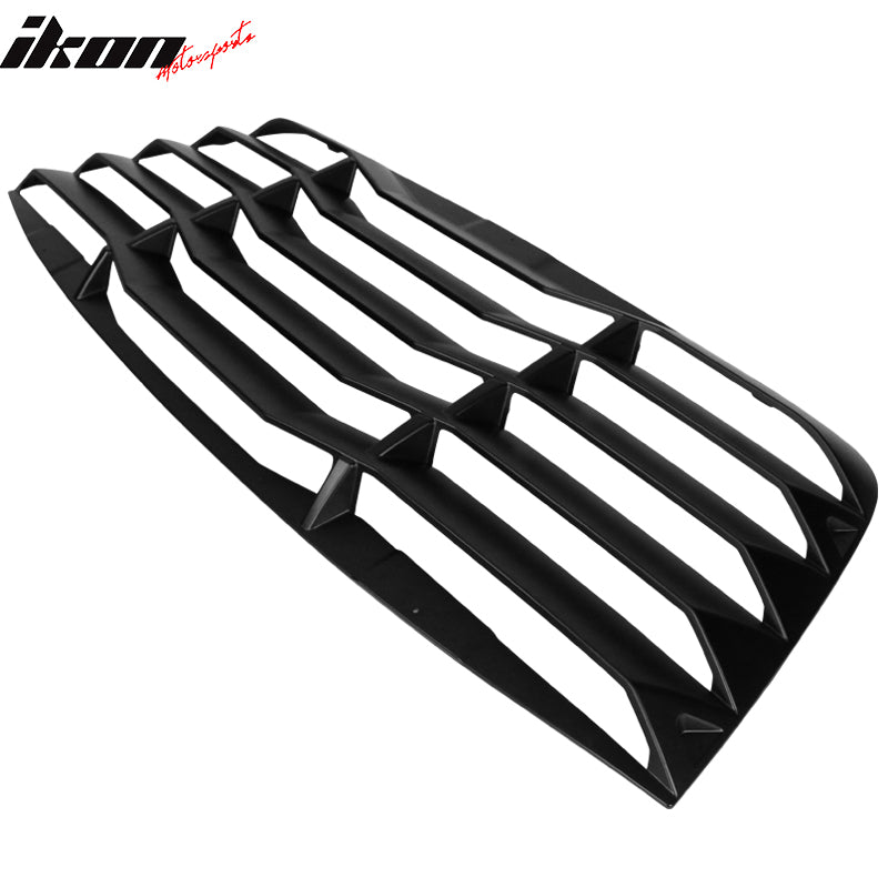 Fits 08-22 Dodge Challenger Rear Window Louver Sun Rain Shade Cover Gloss Black