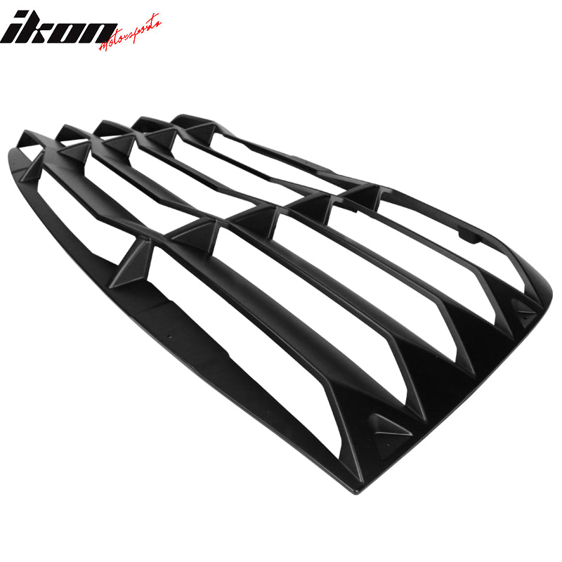 Fits 08-22 Dodge Challenger Rear Window Louver Sun Rain Shade Cover Gloss Black