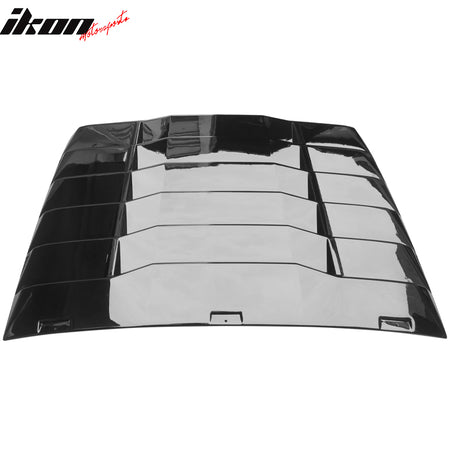 Fits 16-20 Honda Civic 2Dr Coupe Rear Window Louvers Cover Gloss Black ABS