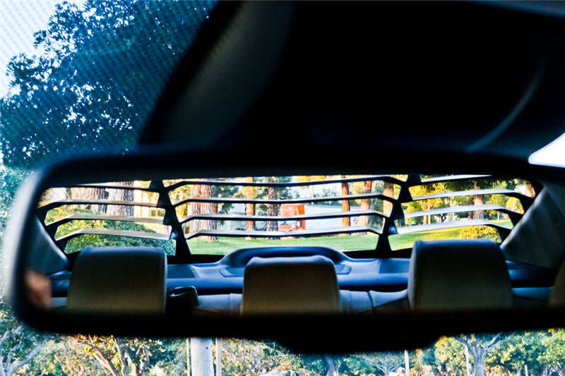 Fits 16-21 Honda Civic Sedan Rear Window Louvers Cover Sun Shade ABS