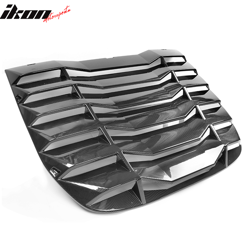 Windshield Louver Compatible With 2009-2020 Nissan 370Z, IKON Style Rear Window Louvers Cover Sun Shade ABS by IKON MOTORSPORTS,  2010 2011 2012 2013 2014 2015 2016