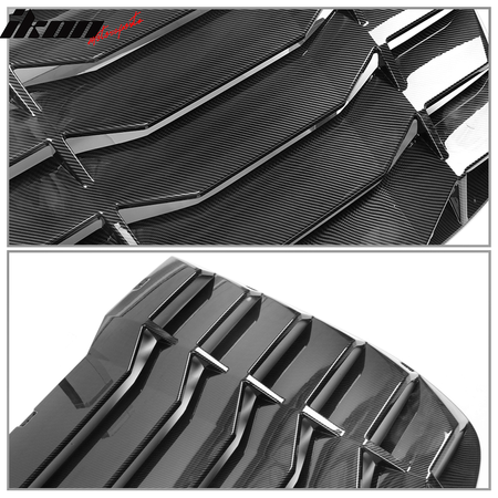 Windshield Louver Compatible With 2009-2020 Nissan 370Z, IKON Style Rear Window Louvers Cover Sun Shade ABS by IKON MOTORSPORTS,  2010 2011 2012 2013 2014 2015 2016