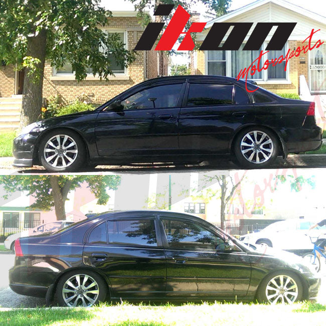 Fits 01-05 Honda Civic ES Sedan OE Style Rear Window Roof Spoiler Wing Acrylic