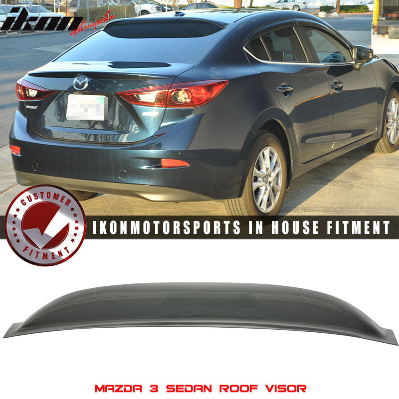 Fits 14-16 Mazda 3 4 Door Sedan Rear Window Roof Spoiler Wing