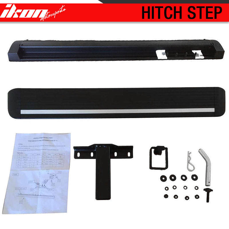 Universal Rear Bumper Hitch Step Bar For Vehicle W/ 2Inch Receiver 35" Unpainted