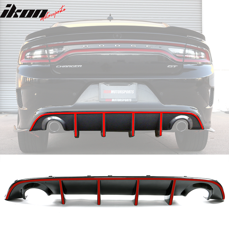 2015-2022 Dodge Charger SRT OE Rear Diffuser with Red Reflective Tape